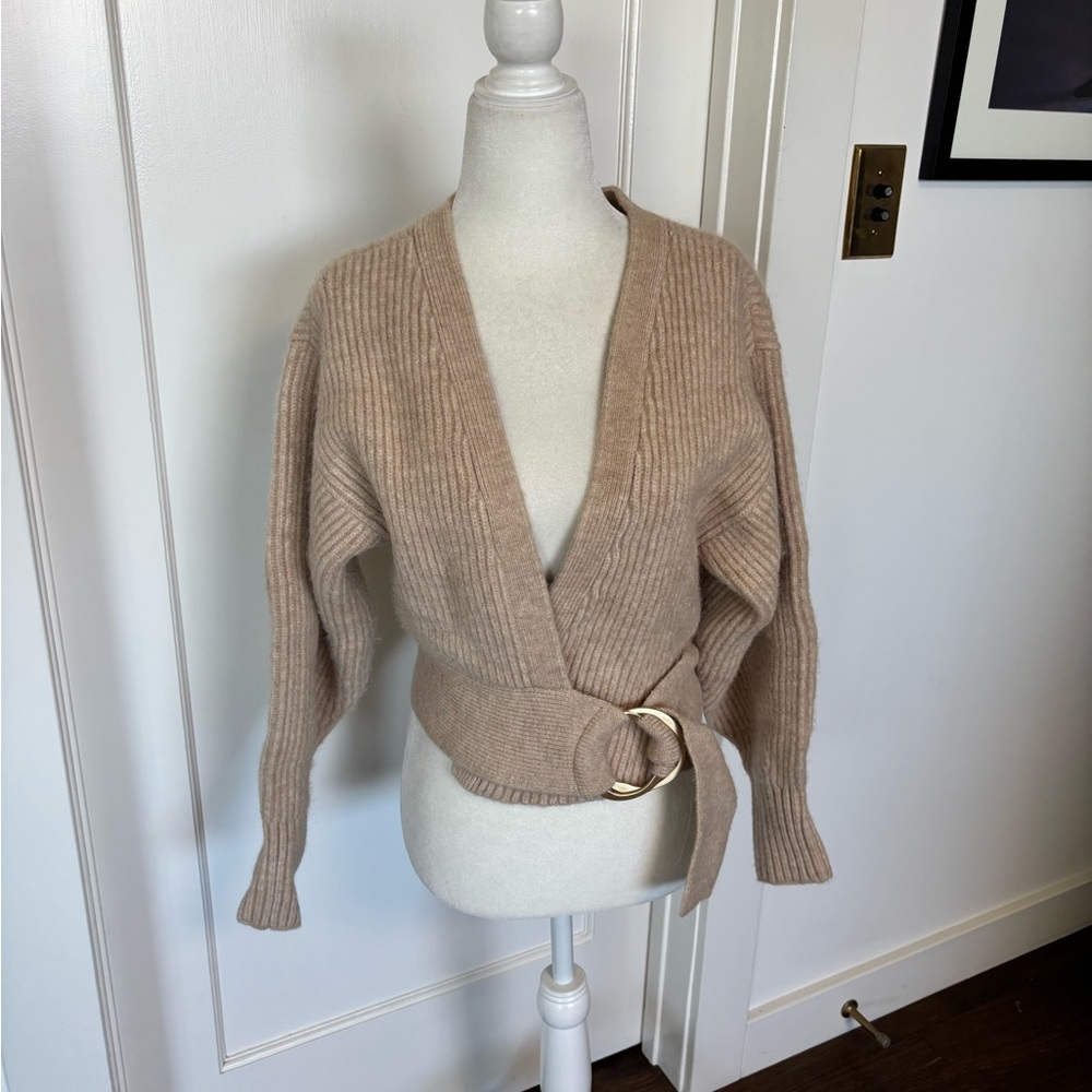 Cult Gaia Tully Wrap Belted Sweater Sz XS #0785 - Picture 3 of 8